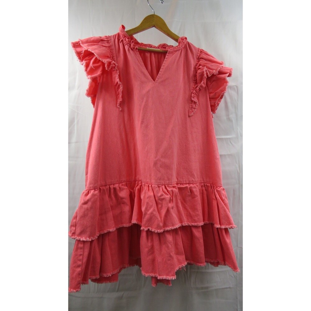 Carole Christian Women's Salmon Colored Denim Dress Size Large